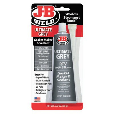 J-B Weld Ultimate Grey Gasket Maker & Sealant , 3 oz Tube Skin Packed, 1/EA