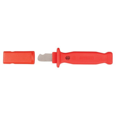 Wiha Tools Insulated Cable Stripping Knives, 8.75 in, Red, 1/EA, #15050