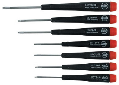 Wiha Tools Torx Precision Screwdriver Sets, Torx, 7 Piece, 1/SET, #26792