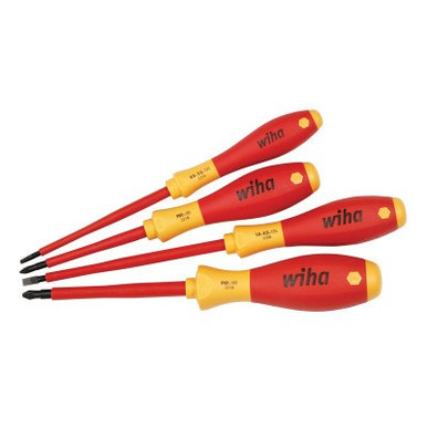 Wiha Tools Insulated Tool Sets, Phillips; Slotted, Metric, 5 per set, 1/EA, #32091