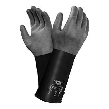 Ansell AlphaTec Butyl Gloves, Rough, Size 8, Black, 1/PR, #103202