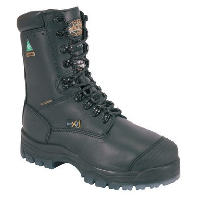 Honeywell 45 Series Leather 8 in Lace-Up Composite Toe Boots, Size 10, Black, 1/PR