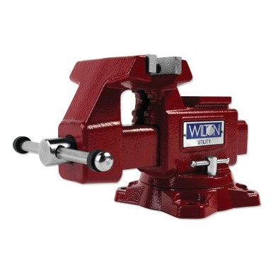 JPW Industries Utility Bench Vise, 4-1/2 in Jaw Width, 2-3/4 in Throat Depth, 360? Swivel, 1/EA, #28818