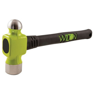 JPW Industries Ball Pein Hammer, Vulcanized Rubber/Steel Handle, Drop Forged Steel 32 oz Head, 1/EA, #33214