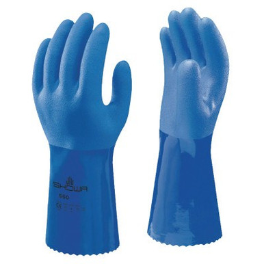 SHOWA VINYLOVE 620 CHEM RESISTANTORANGE, 12 Pair, #620L09