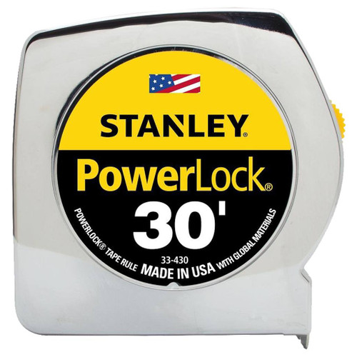Stanley PowerLock Tape Measure, 30' x 1"