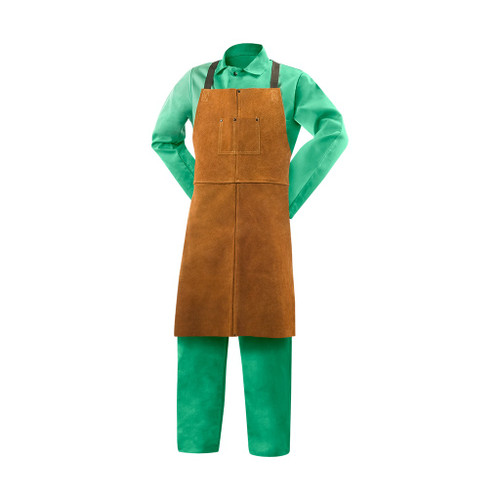 Steiner Weld-Rite Leather Apron Bib-Style, 24"W x 42"L