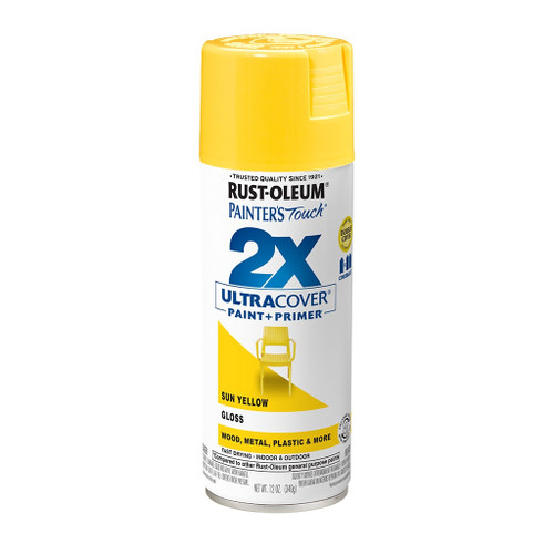 Rust-Oleum 2X Ultra Cover Spray Paint + Primer, Gloss Sun Yellow