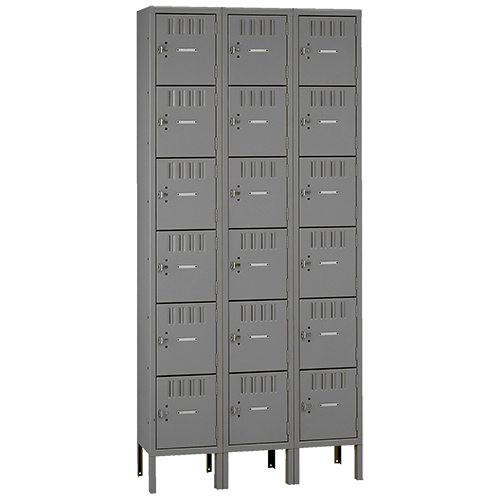 Tennesco Box Lockers, 18 Openings, 12"D