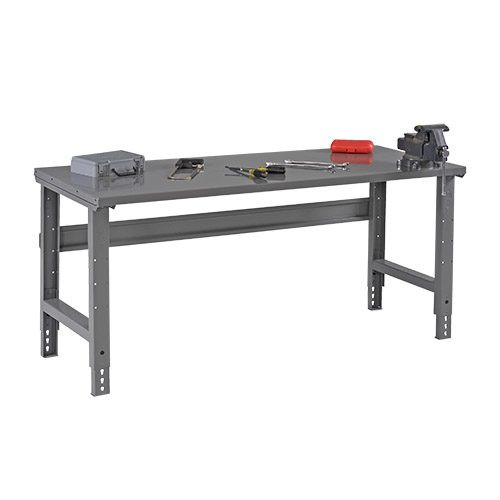 Tennsco Adjustable Leg Work Bench, 60" x 30" Steel Top
