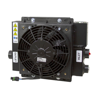 30 GPMOil Cooler w/12 Volt DC Fan and Internal Bypass AKG DCS10-12-BP65