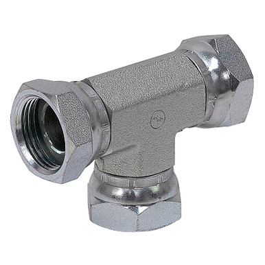 1" NPT Female Swivel x 1" NPT Female Swivel x 1" NPT Female Swivel Tee 1603-16-16-16 Adapter