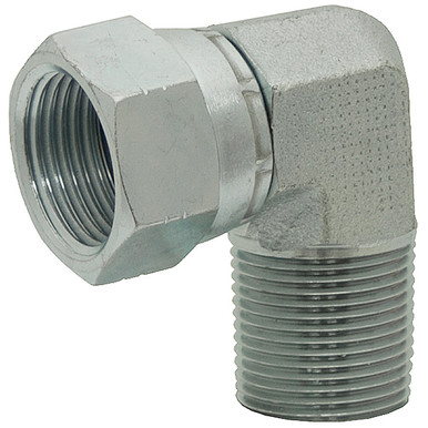 JIC 6 Female Swivel x 1/2" NPT Male 90 Degree Elbow 6501-06-08 Adapter