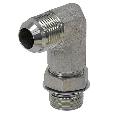 JIC 6 Male x SAE 8 Male 90 Degree Elbow 6801-L-06-08 Adapter
