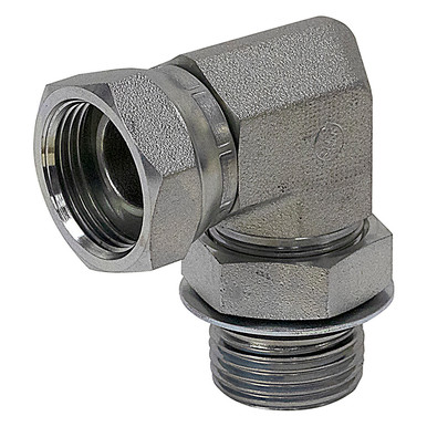 SAE 6 Male x 3/8" NPT Female Swivel 90 Degree Elbow 6901-06-06 Adapter