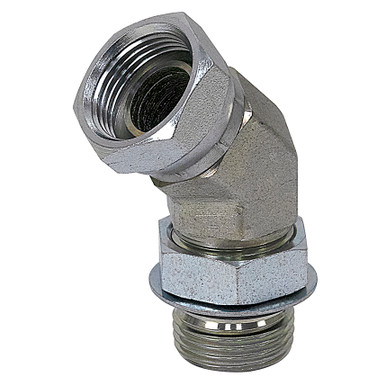 SAE 8 Male x 1/2" NPT Female Swivel 45 Degree Elbow 6902-08-08 Adapter