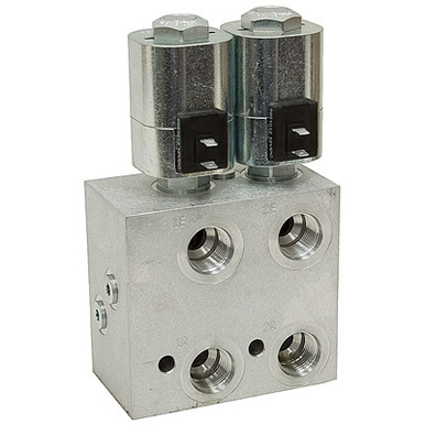 SAE 12 20 GPM Double Selector Valve 12 Volt Volt DC P15438-1