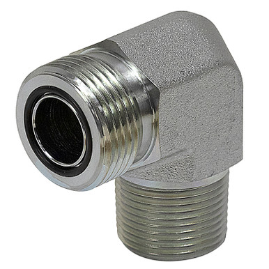 ORFS 10 Male x 1/2" NPT Male 90 Degree Elbow FF2501-10-08 Adapter