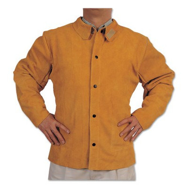 Best Welds Split Cowhide Leather Welding Jackets, 4X-Large, Golden Brown, 1/EA, #Q14XL