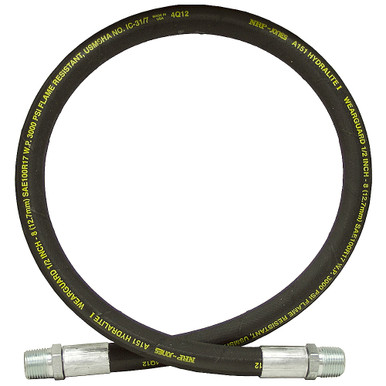 1/2" x 180" 1/2 NPTM x 1/2 NPTM SAE 100R17 Hydraulic Hose Assembly 3000 PSI NRP Jones