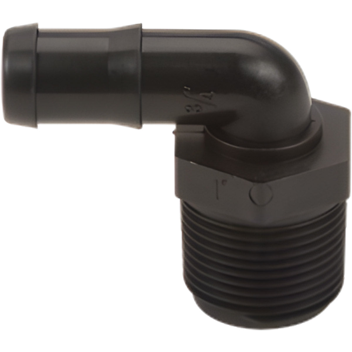 1 INCH X 3/4 INCH MNPT X HOSE BARBPOLY ELBOW - 90