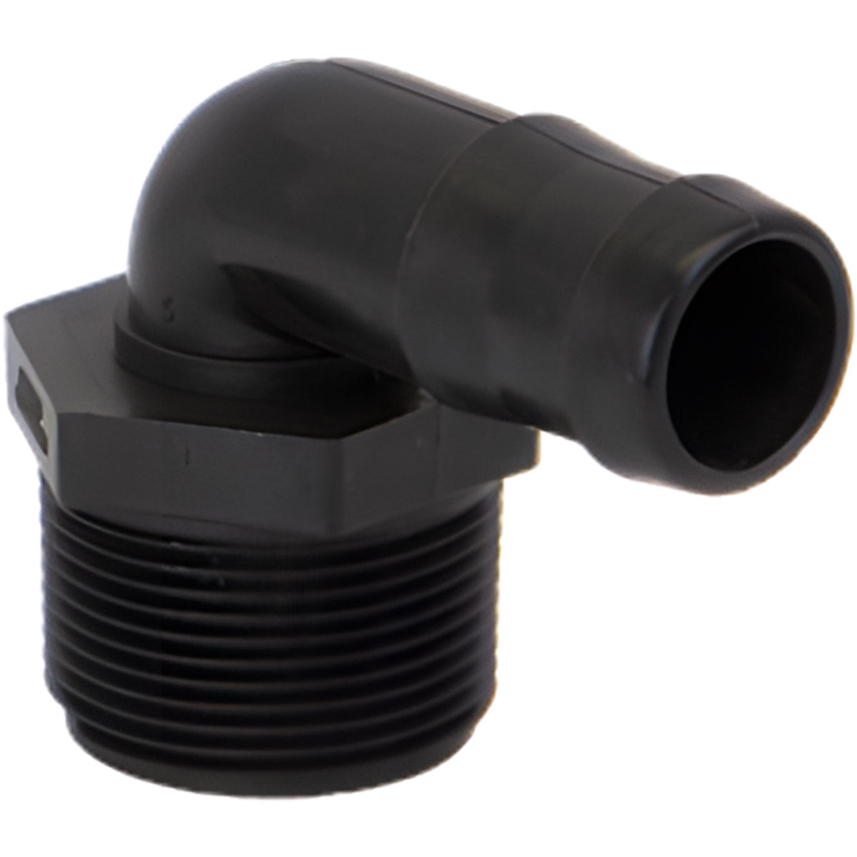 1-1/4 INCH X 1 INCH MNPT X HOSE BARBPOLY ELBOW - 90