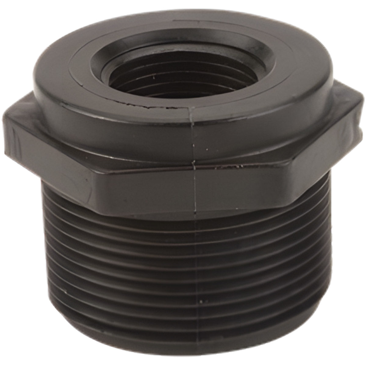 1-1/2 INCH X 3/4 INCH MNPT X FNPTPOLY REDUCER BUSHING