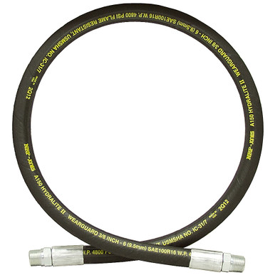 3/8" x 24" 3/8 NPTM x 3/8 NPTM SAE 100R16 Hydraulic Hose Assembly 4800 PSI NRP Jones