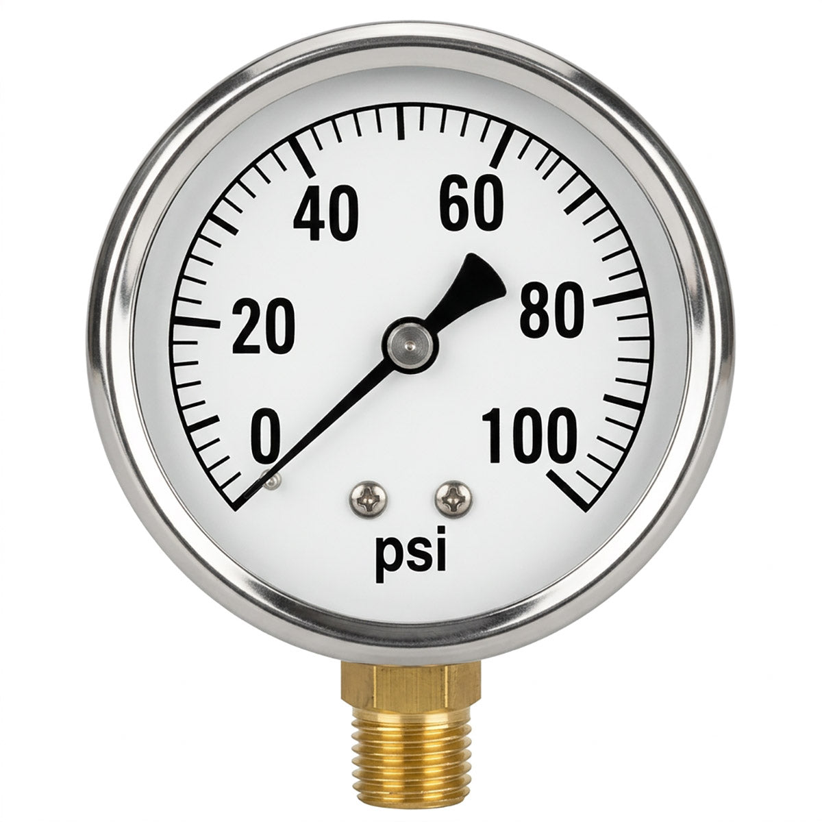 AgSmart Stainless Steel Gauge - 2-1/2" Diameter, 600 PSI, Liquid Filled