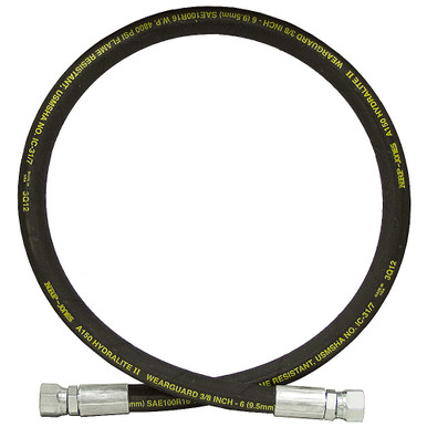 3/8" x 144" JIC 6F Swivel x JIC 6F Swivel SAE 100R16 Hydraulic Hose Assembly 5000 PSI NRP Jones