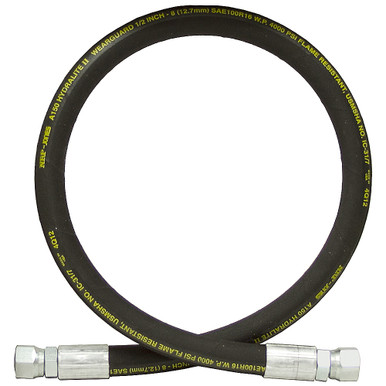 1/2" x 180" JIC 10F Swivel x JIC 10F Swivel SAE 100R16 Hydraulic Hose Assembly 4000 PSI NRP Jones