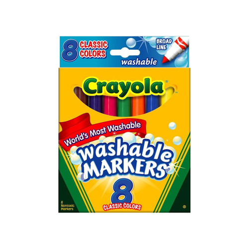 Crayola Washable Broad Line Classic Colors Markers 8-Piece
