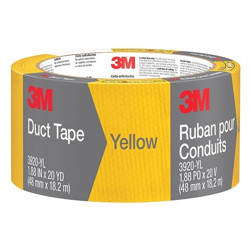 3M Multi-Use Duct Tape, Yellow, 2" x 20 yd.