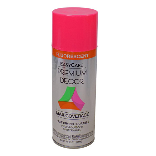 Premium Decor Fluorescent Spray Paint, Electric Pink