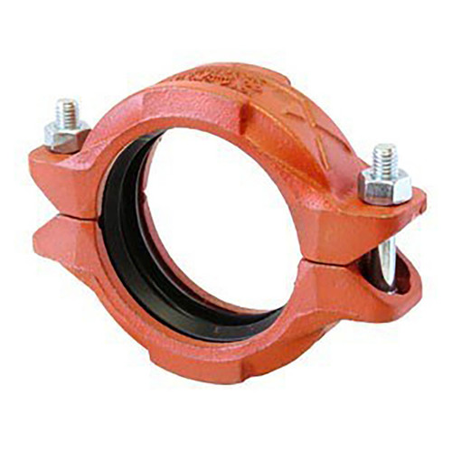 Anvil FIG 7401 Gruvlok Rigidlok Couplings, EPDM C Style Gasket, Ductile Iron Ptd. Orange