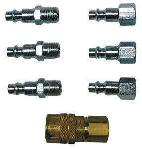 Milton M-style Kwik-Change Air Coupler/Plug Kit, 7-Piece