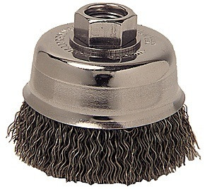 Weiler Wire Cup Brush, 4", .0118-Med.