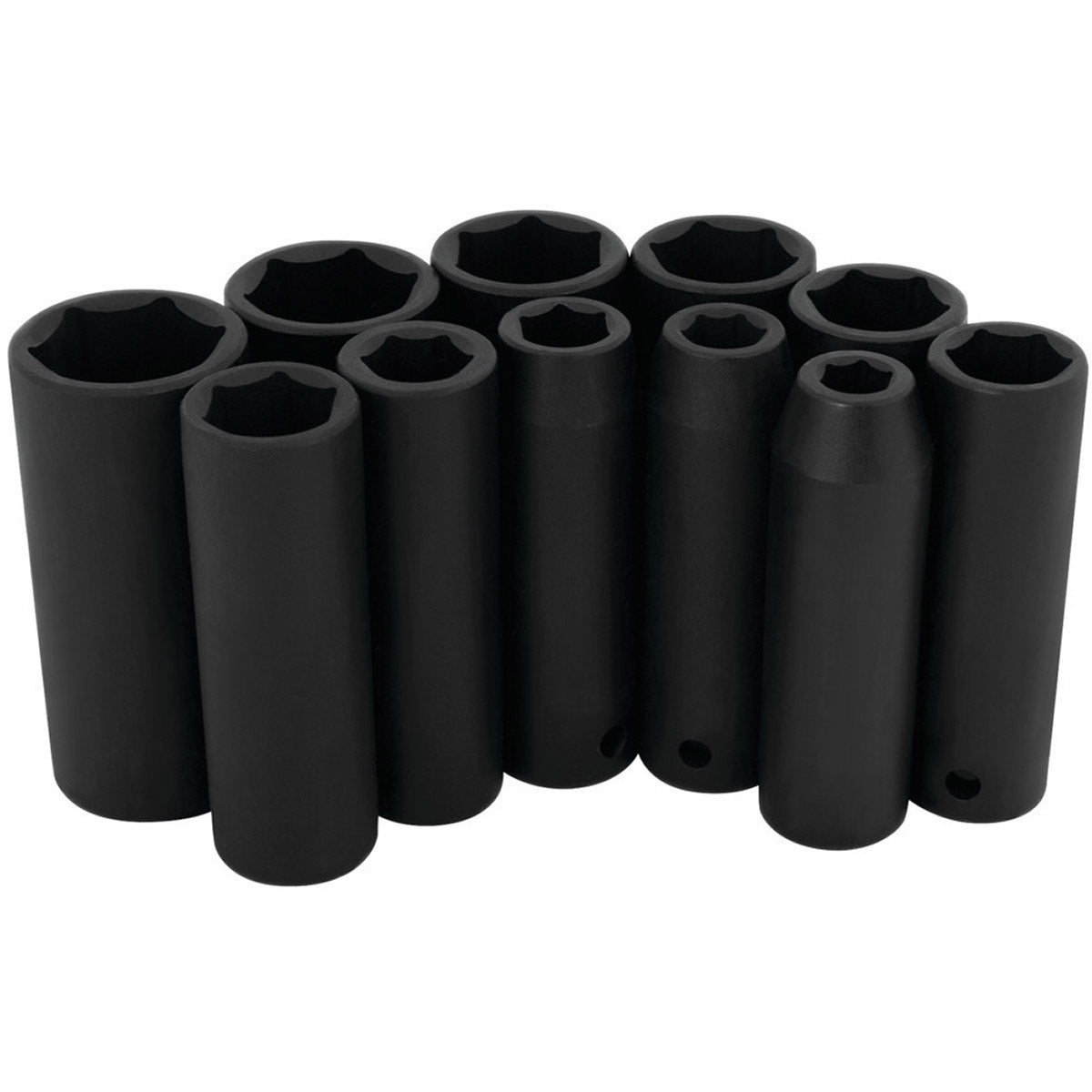 SAE DEEPWELL IMPACT SKT - 11PC1/2" DRIVE