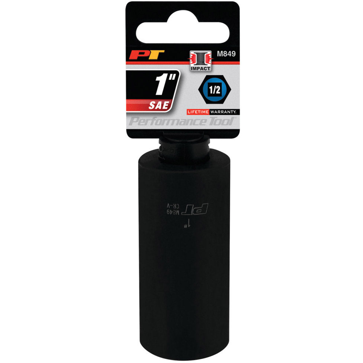 1 INCH X 6 POINT DEEP WELL IMPACT SOCKET - 1/2 INCH DRIVE