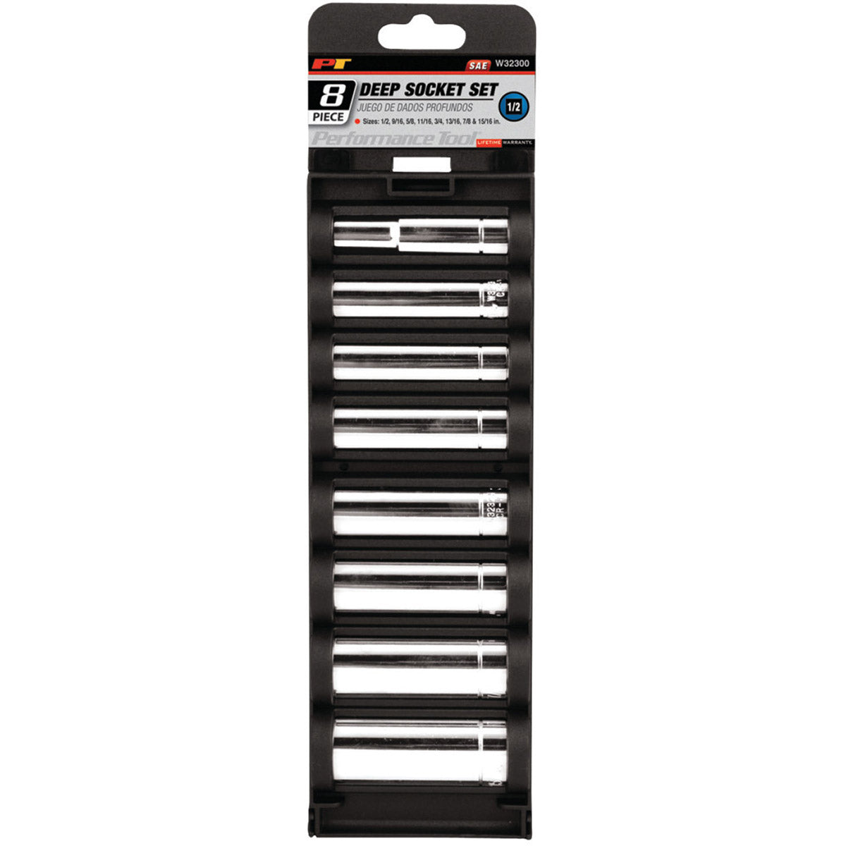 SAE DW SOCKET SET - DR X 8PC 1/2 INCH