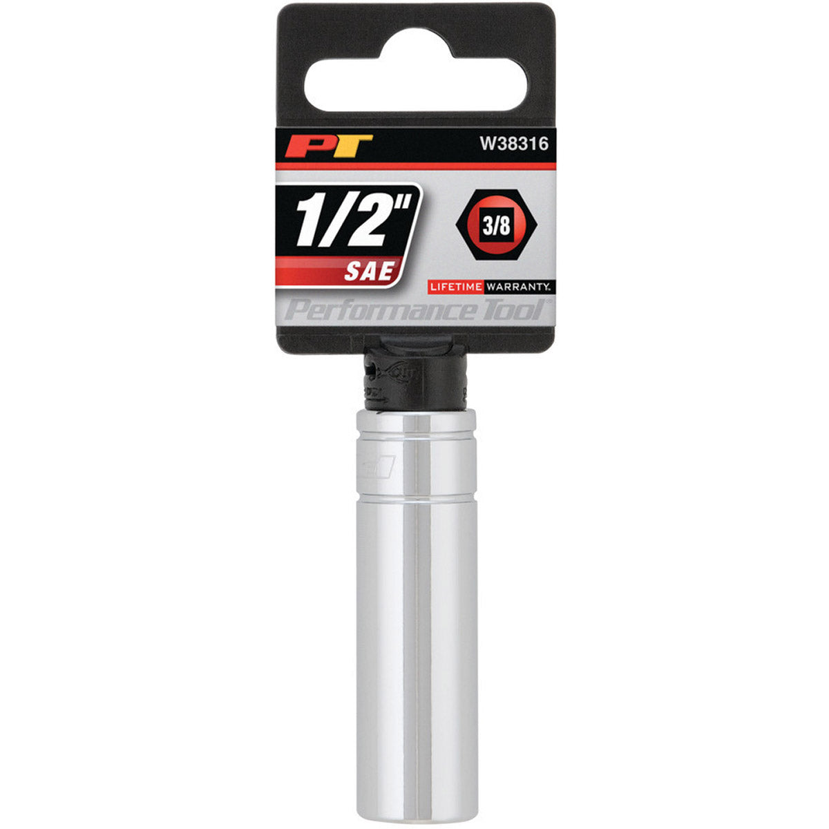 1/2 INCH X 6 POINT STANDARD IMPACT SOCKET - 3/8 INCH DRIVE