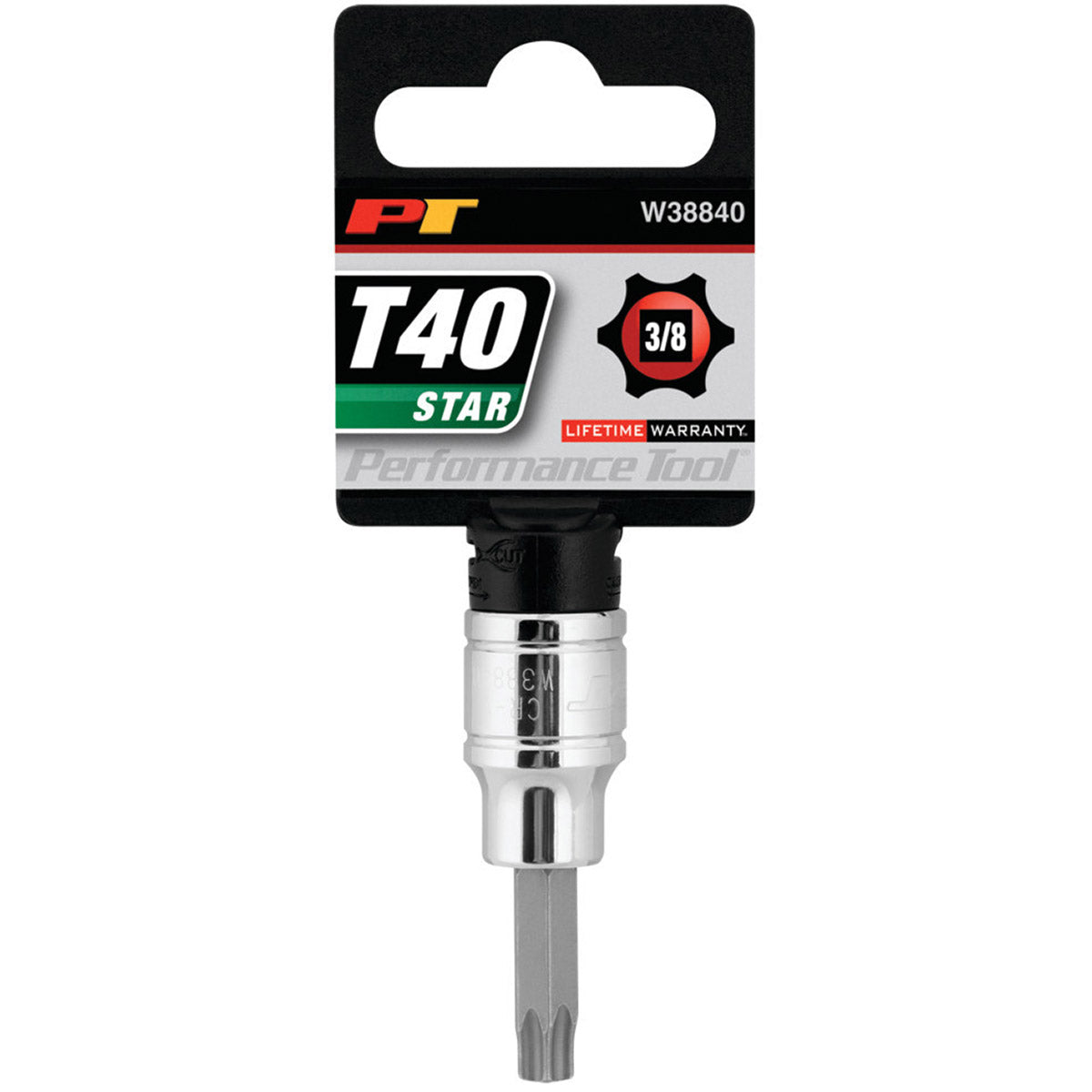 T-40 STAR X TORX BIT IMPACT SOCKET - 3/8 INCH DRIVE