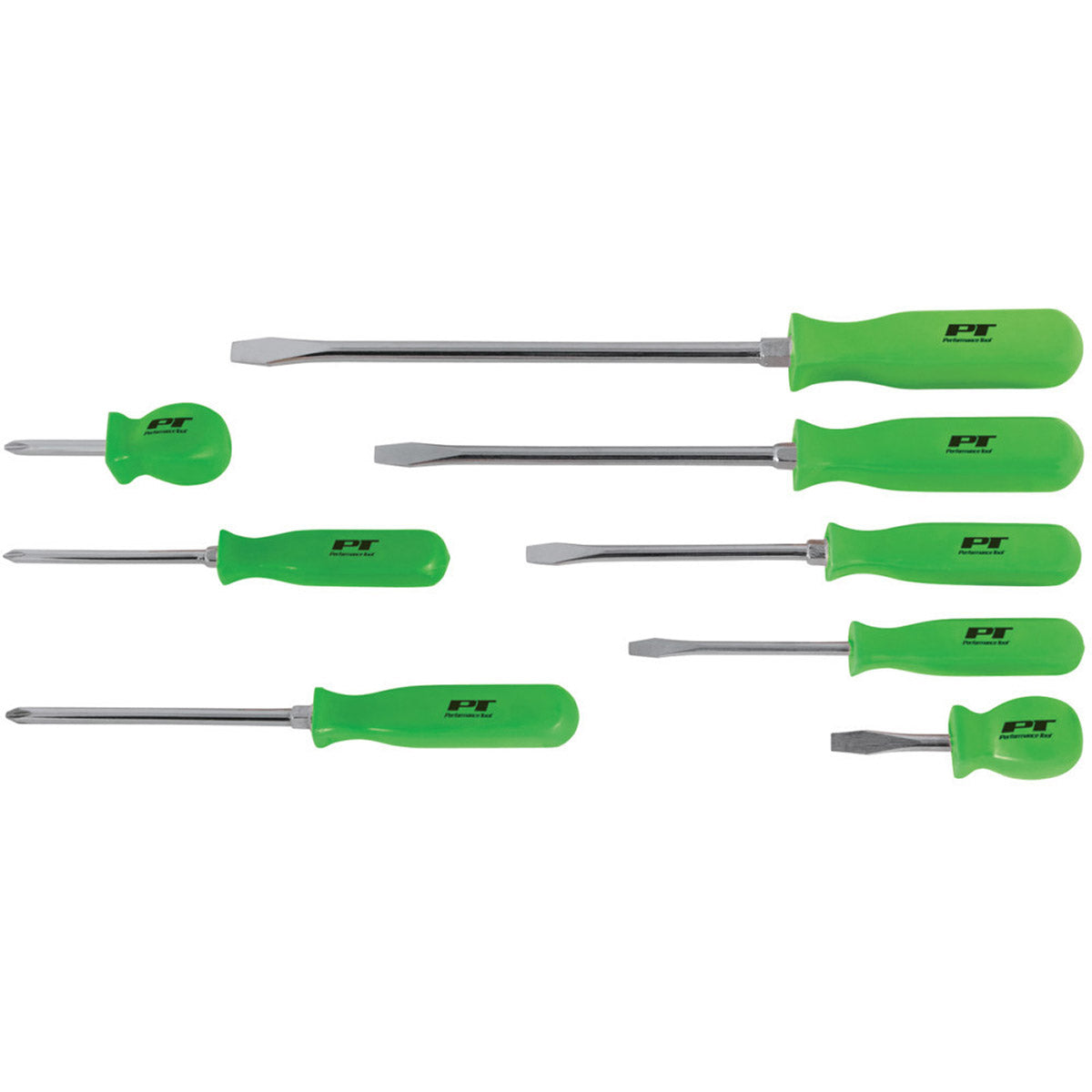 SCREWDRIVER SET - GREEN - 8PC