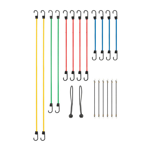 Performance Tool Assorted Bungee Cords, 20-Pack