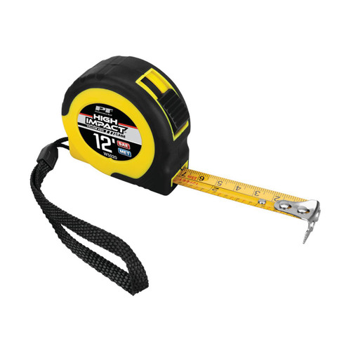 Performance Tool High Impact SAE/Metric Tape Rule, 12' x 5/8"