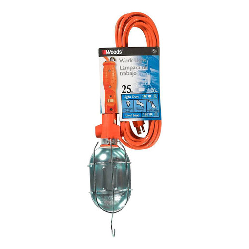 Woods Vinyl Work Light, 25'