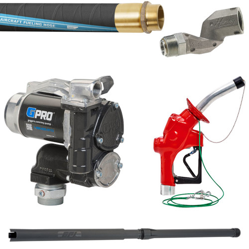 GPI GPRO 25 GPM 12V Aviation Fuel Transfer Pump Package