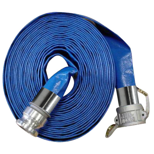 Ponaflex Ponaflat 10 Series 2 1/2 in. Premium Discharge and Drip Irrigation Layflat Hose Assembly w/ Female Coupler x Male Adapter Ends