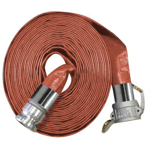 Ponaflex Ponaflat 50 Series 2 in. MSHA Premium Heavy Duty Discharge and Drip Irrigation Layflat Hose Assembly w/ Female Coupler x Male Adapter Ends
