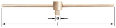 Sliding Bar-T 3/4"D 18" OAL,- Non-Sparking, Non-Magnetic T-3/4